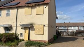 Fire damaged house in Southend-On-Sea photo