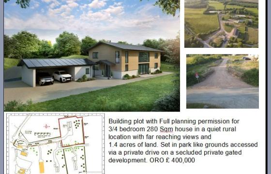 Plot with PP for sale in Atherington photo