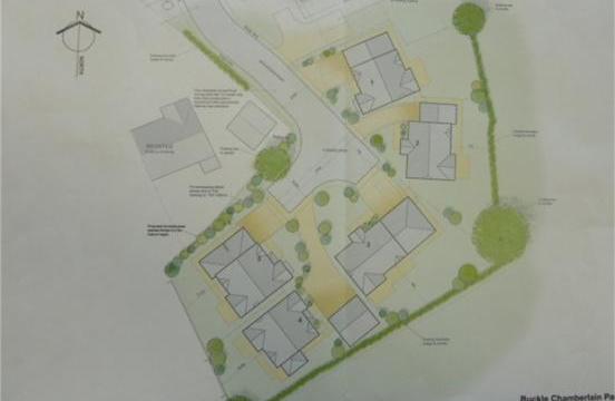 Land for sale in Torfaen. This is a generous level plot with detailed Pla photo
