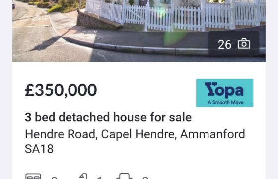 House + Plot for sale in Capel Hendre photo