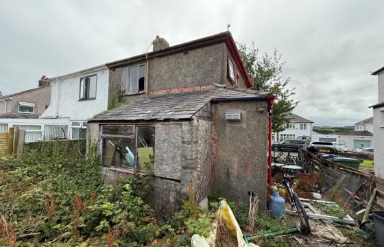 Fire damaged semi-detached house in Workington photo